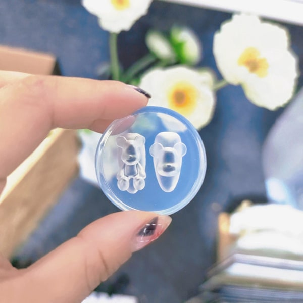 3D Mjuk Silikon Spikbjörn Form För Diy Spik Dekor Hantverk Konst Manikyr Verktyg