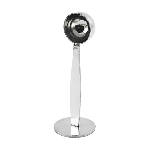 Dubbelsidig rostfri kaffemätsked och tampersked (1 st, silver)