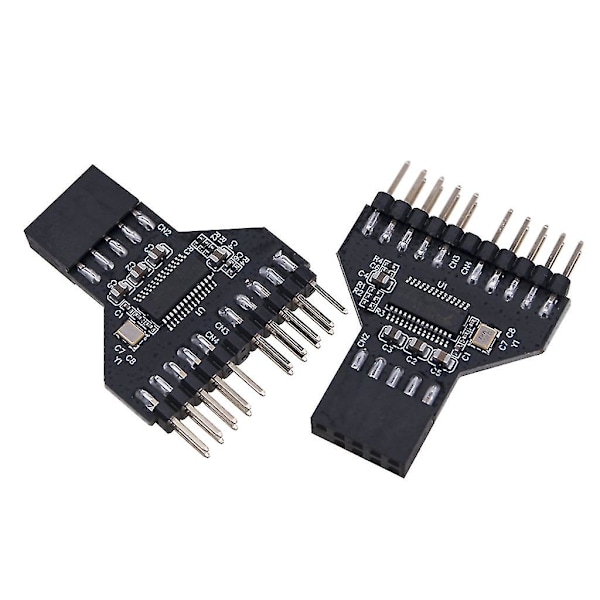 Motherboard Usb 9pin Usb 2.0 Hunkontakt Splitter 1 Til 2