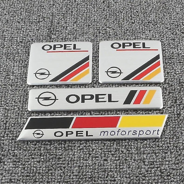 3D Aluminium Bil Emblem Badge Styling Bagageutrymmesdekaler För Opel Astra H G J Insignia Mokka Zafira Corsa Vectra C D Karosseri Tillbehör Boris c