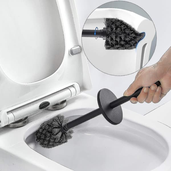 Sort Væghængt Toiletbørste - 304 Rustfrit Stål