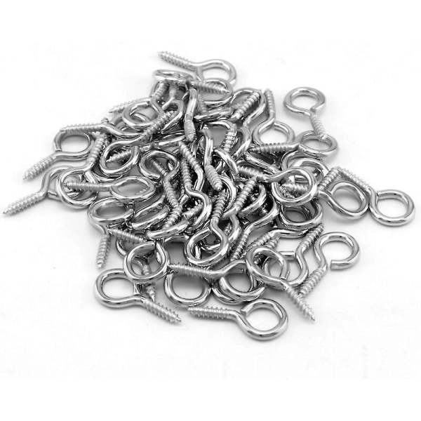 Set med 60 Piton Visser, 40 x 19 mm, Ringskruvar, Galvaniserade, För Hårdvara, Gardinkedjor, Hantverksartiklar.
