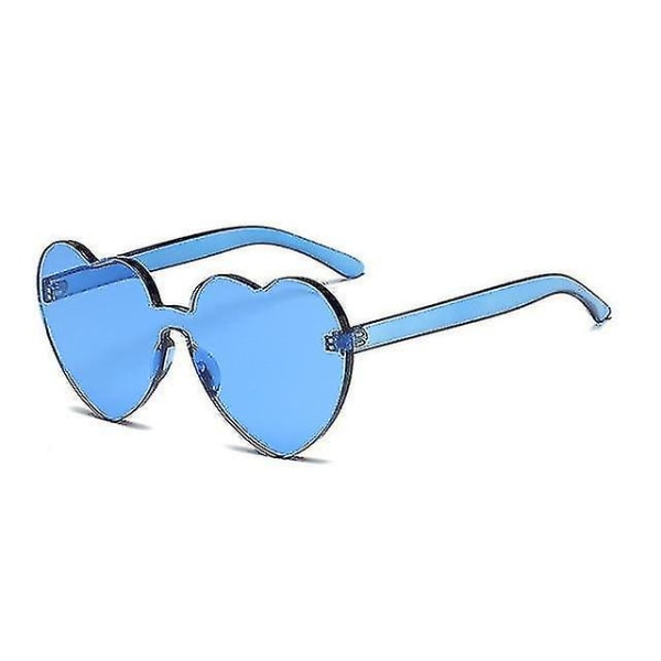 Nye Fashion Cute Sexy Retro Love Heart Rimless Solbriller Uv400