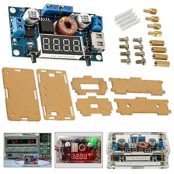 DC-omformer Justerbar 5-36V 5A Spenningsregulator Omformermodulsett