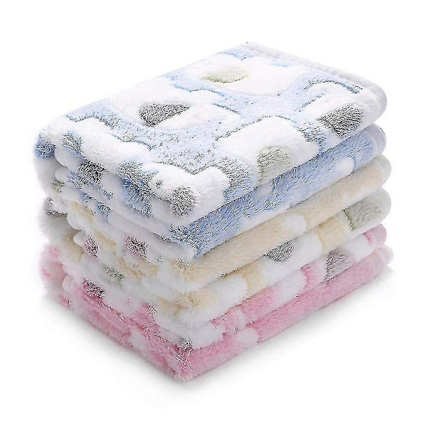 Pehmeä lemmikkieläinten peitto Super Soft Flannel Peitto koirille, pennuille ja kissoille - 3 kpl