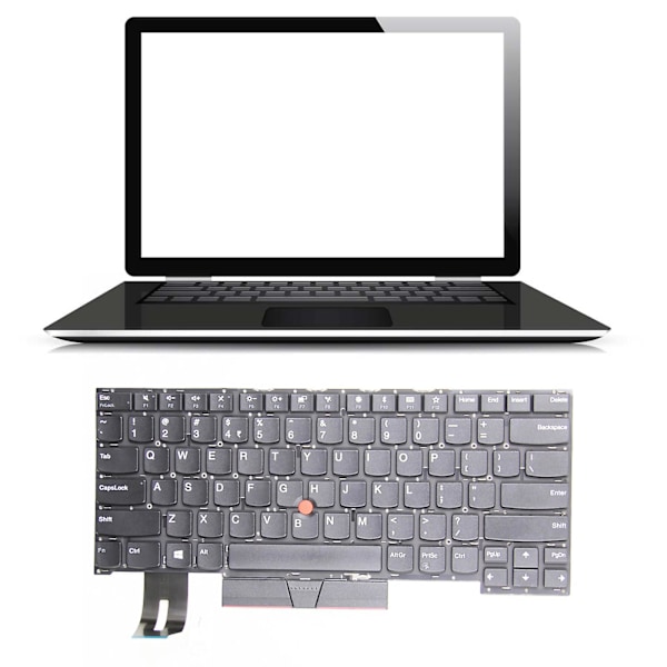 Nyt sort engelsk tastatur til bærbar computer til Thinkpad T490s T495s