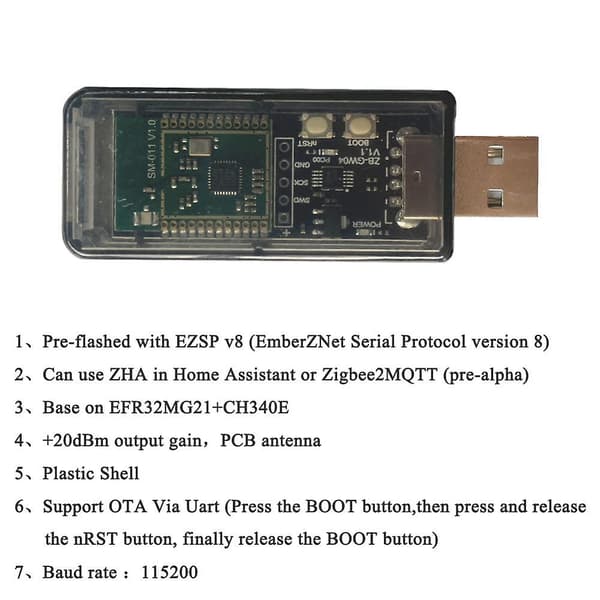 Zigbee 3.0 Silicon Labs Mini Efr32mg21 Universal Open Source Hub Gateway