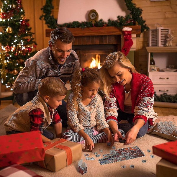 Puslespil adventskalender 2023, 1008 brikker puslespil 24 dages julenedtælling adventskalendere, julegaveidé til børn Voksen Newway