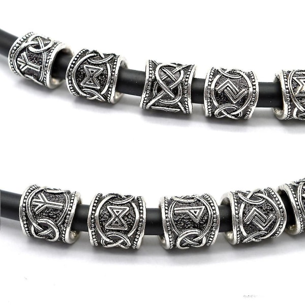24 st Viking Rune Beards West Coast Paracord Hårskägg För gör-det-själv smycken Makin