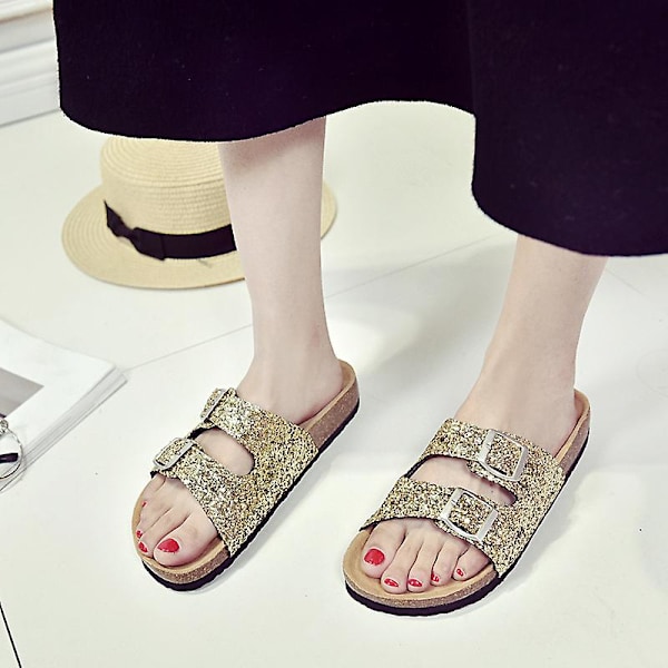 2023 Rosaguld Sandaler og Tøfler til Piger, Strandsko til Drenge, Skridsikker Gulv rose gold 34