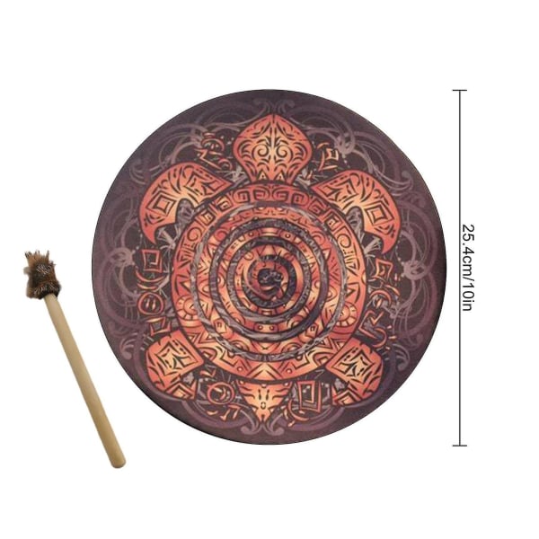 Percussioninstrument för schamaner och musikälskare Wuwai Tools Handtrumma Svart Polyester Faux Leksak Hantverk Tamburin