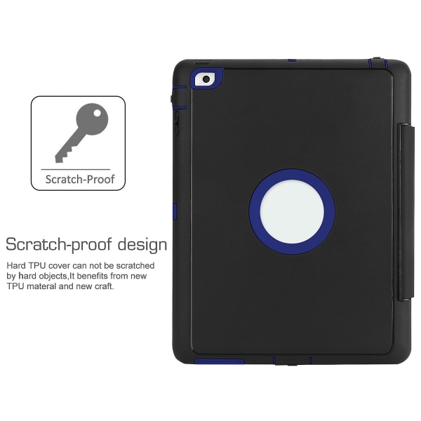 Smart Cover Shockproof Magnetic Case Auto Sleep Wake Til Apple Ipad 2 3 4 Blå