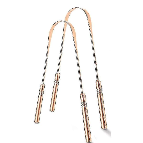 2-pack Koppar Tungskrapa Rengörare För Tandhälsa Och Frisk Andedräkt