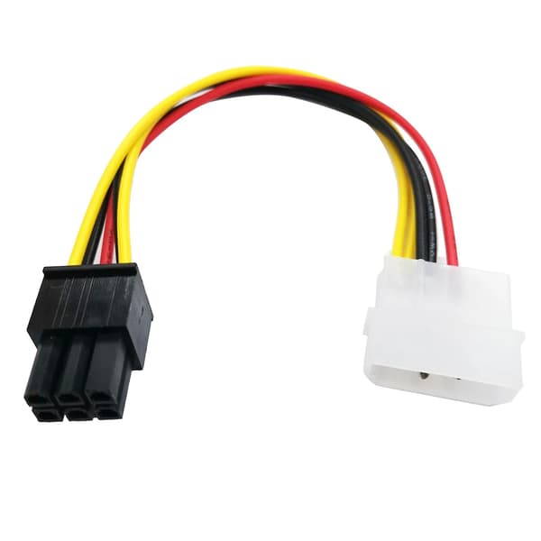 Ny Høy Kvalitet 4-Pols Molex Til 6-Pols PCI-Express Pcie Videokort Strømkabel