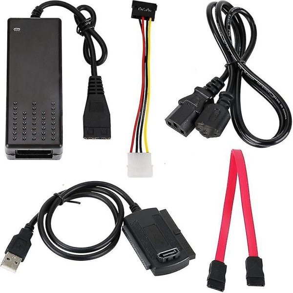 Sata/pata/ide Till USB 2.0 Adapter Omvandlarkabel för hård Eu-kontakt