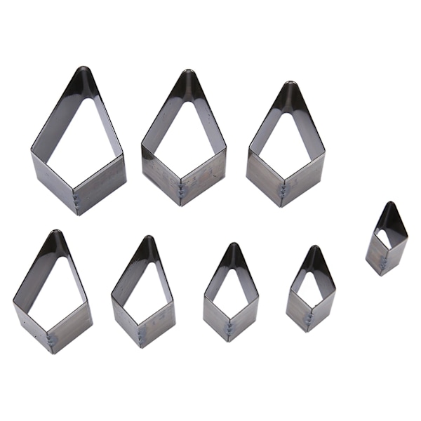 DIY Craft 8Pcs High Carbon Steel Hollow Punching Tool Leather Die Cutter Template Cutting Mold Diamond Shape