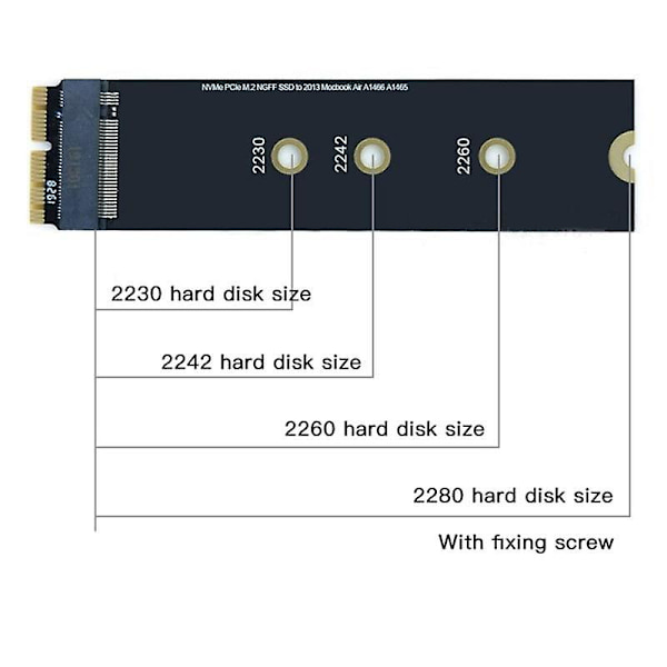 M.2 Nvme SSD -muuntokortti MacBook Air Pro Retina 2013-2017 Nvme/ahci