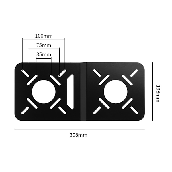 Computer Monitor Vesa Monteringsbeslag Universal Router Tablet Metal Fixer Plade
