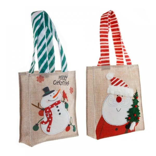 Presentpapper Ny Bärbar Linne Julklappspåse Jul