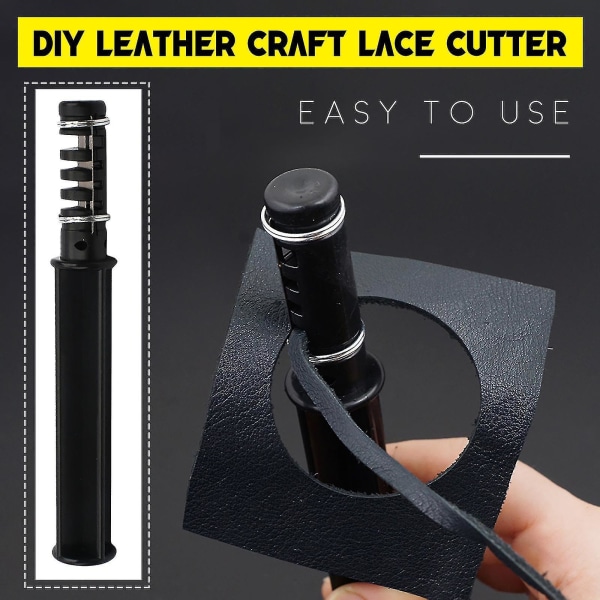 Gjør-det-selv lærhåndverk snøring Blondersnor Maker Design Strip Cutter Tool med 3 blader
