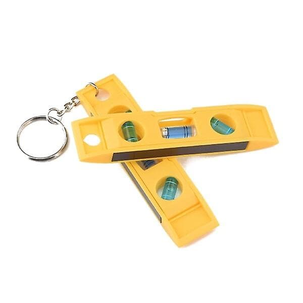 Mini 3-Bubbla Vattenpass med Nyckelring Magnetisk Gradienter Nivå Mätning