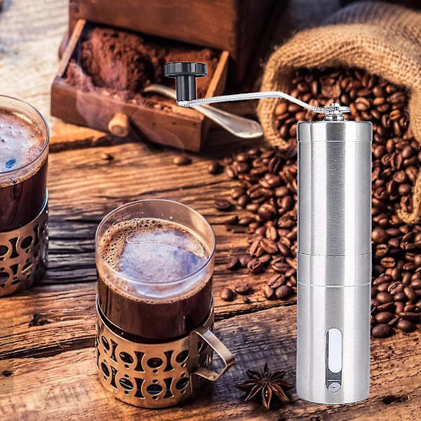 Manuell Kaffekvarn Mini Rostfritt Stål Bärbar Handhållen Konisk Kaffebönkvarn Köksredskap Kaffeaccessoarer