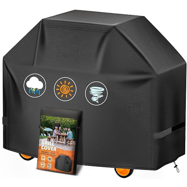 Grillöverdrag 58 tum, överlägset grillöverdrag för Weber Genesis 300-serie grill, 600d utomhusgrillöverdrag för Dyna-glo, Char-broil, Nexgrill, Monument