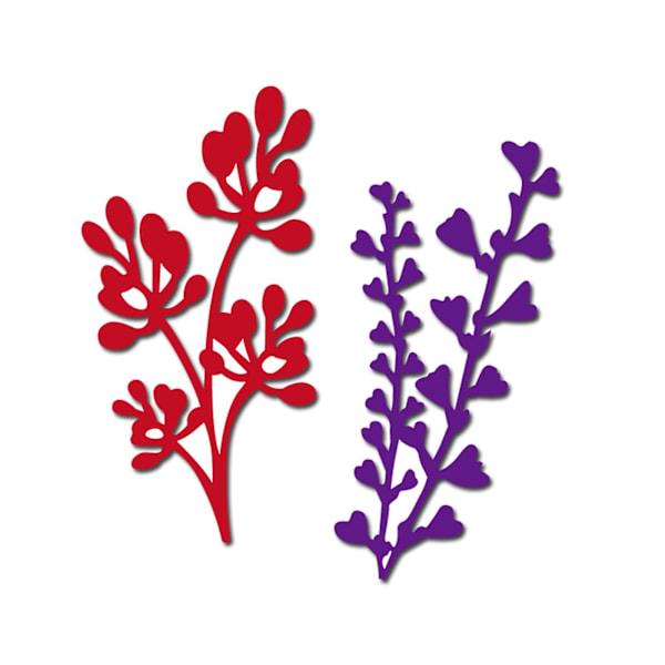 Blomsterhjerteblade Planter Metal Skæredøre Prægnings Skabelon Diy Scrapbooking Hilsen Kortfremstilling Album Skabelon Dør Skåret Dekoration Håndværk