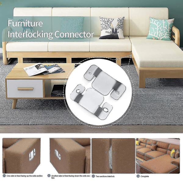 Sofamøbelkobling Premium metall sofakoblingsbrakett med skruer