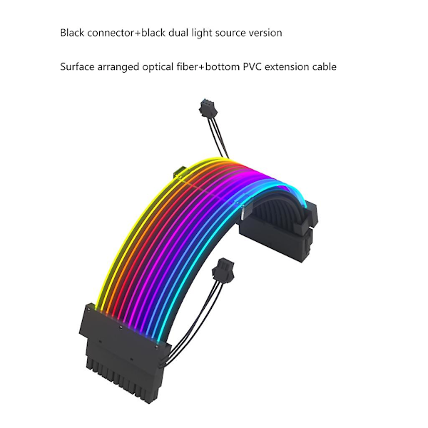 Holdbar 24p Argb forlengelseskabel Strømkabel for hovedkortkontakter