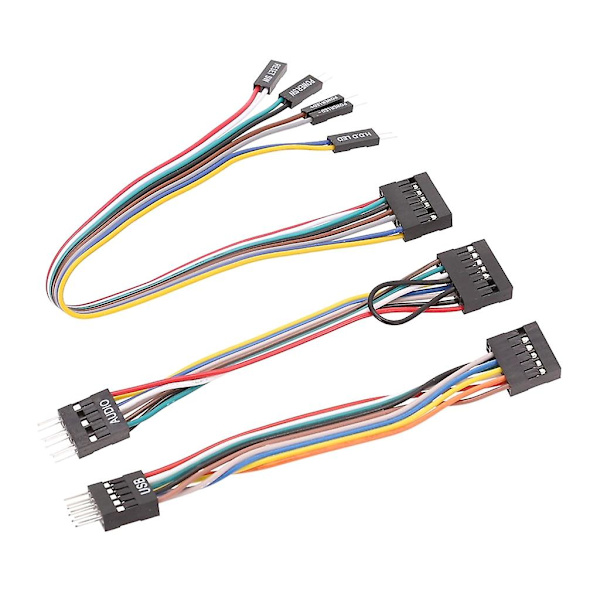 3-pakka emolevyn kotelon siirtojohtosarja USB-äänikaapeli 24awg