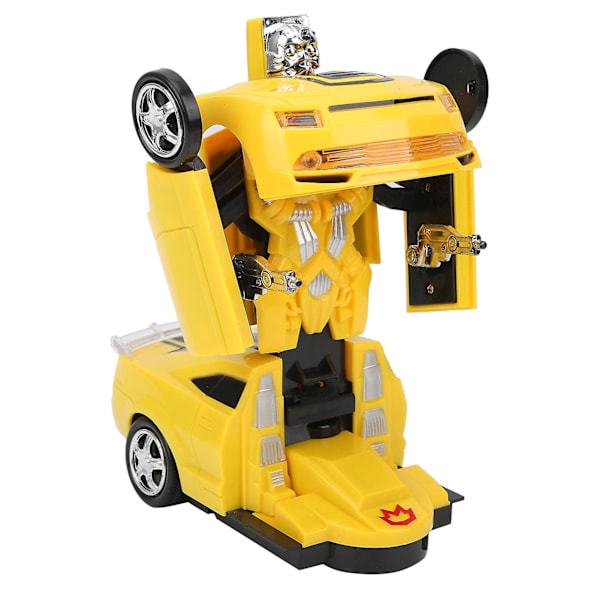 Transformerande elektrisk racerbil robotleksak för barn med ljus och musik - 2 i 1-present