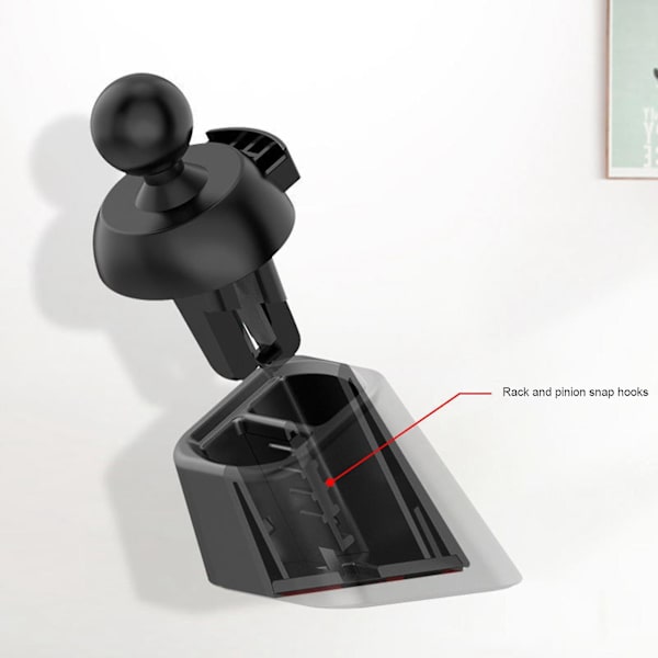 Holder Base med Ventilationsklips til Telefon i Bil 360 Graders Rotation Luftventilmontering
