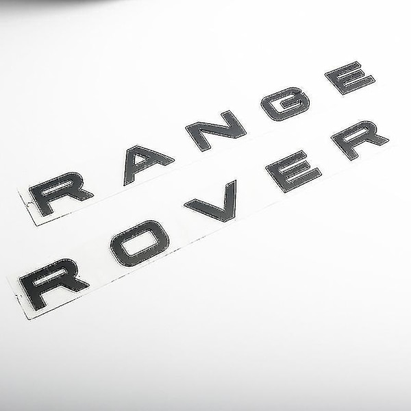 3D ABS-logotyp Range Rover-bokstäver Emblemdekal Bilhuv Emblem för Range Rover Sport Evoque L322 L320 L406 P38 Tillbehör - S-xdd matt black rr