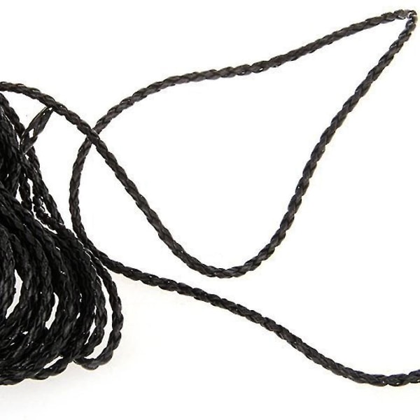 9m svart skinnflettet strengkjede 3mm halskjede tau for smykker