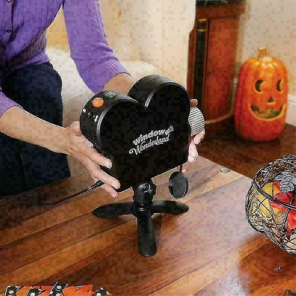 Vindue Wonderland Projektor Halloween Jul Holografisk Projektion Jul Hjem