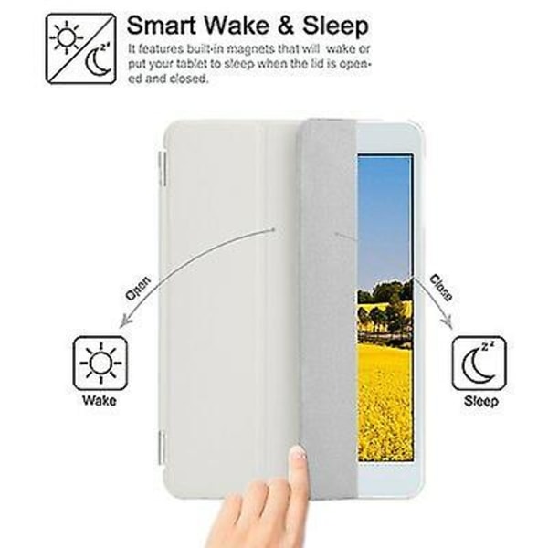 Smart Magnetic Cover Auto Wake Sleep Beskyttende Taske til Ipad Air 1 Xmas White