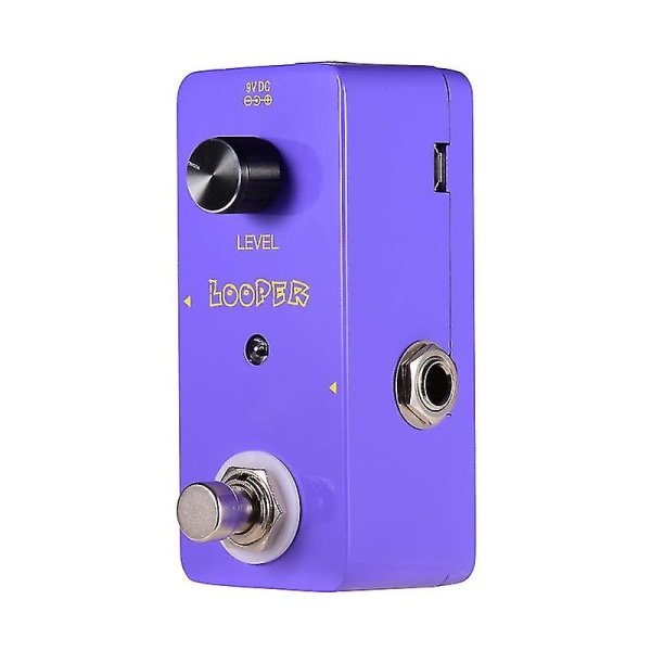 Miniefektipedaali kitarasilmukat Bassosilmukkapedaali Ullimited Overdubs 5 minuuttia silmukkaaika USB -liitännän kanssa violetti