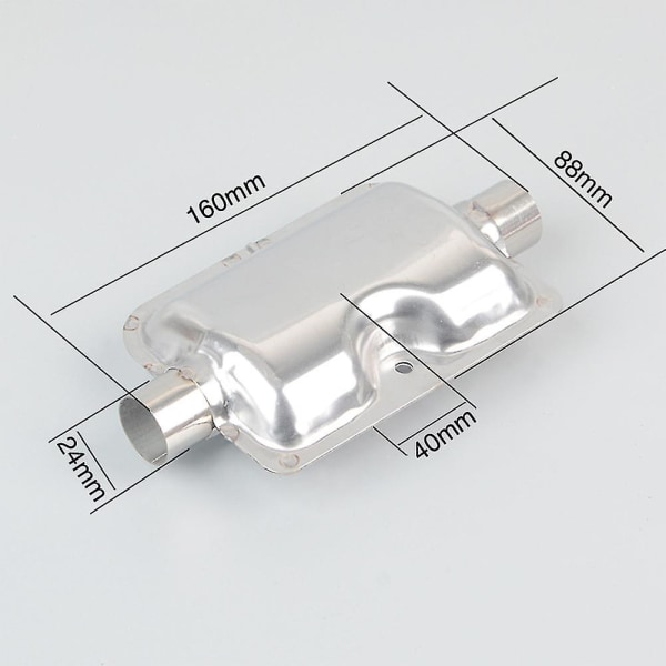 24mm Avgassdämpare för Eberspacher Airtronic D2 D4 D1lc Värmeapparat Rör Dämpare Avgassystem Fästen