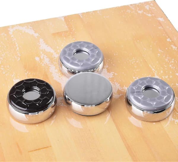 Shuffleboard Pucker 2-1/8\" (53mm), Sett med 8 (grå og svart)