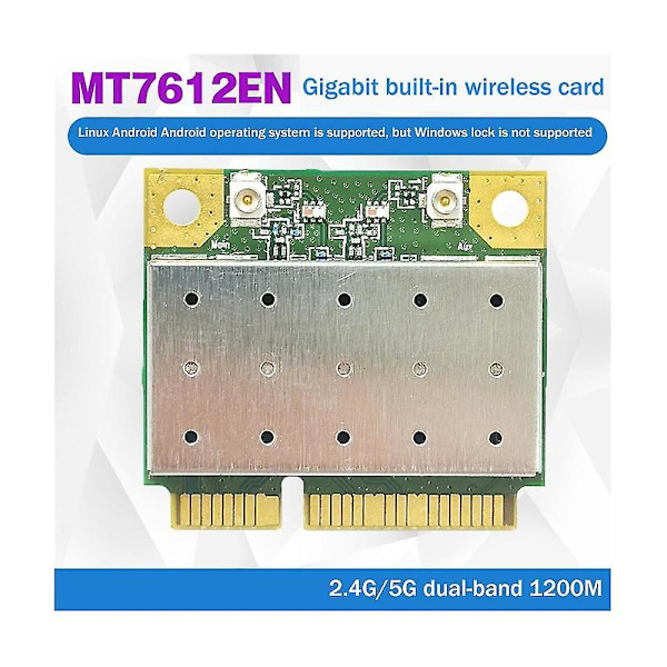 Mt7612en 2.4g 5g Dual Band Gigabit Indbygget Trådløst Netværkskort Mini Pcie Wifi Netværkskort Til L