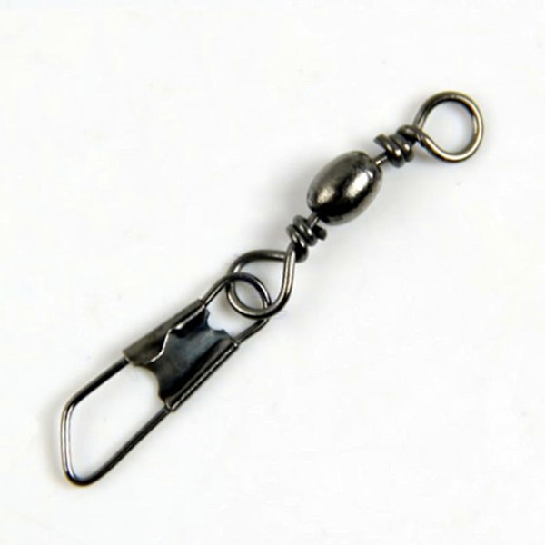 100 stk Fiske-Snapper Koblingsklipp Rustfritt Stål Tønne Svirvel Pin Tackle Solid size 14