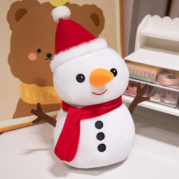 Joulupukki-sarjan pehmolelut Joulukoristelahjat Joulukuusi Piparkakkumies Uudet Nuket christmas snowman 23cm/0.1kg