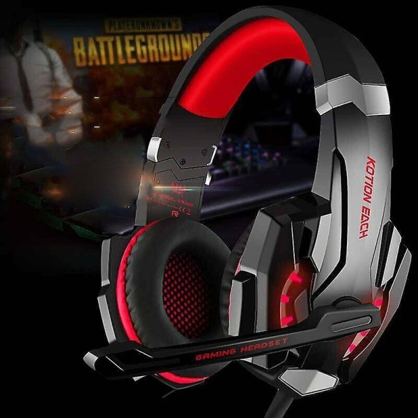 Nyt Gaming Headset LED-pandebånd Lysende Hovedtelefoner + Mikrofon Mikrofon Til Pc Usb