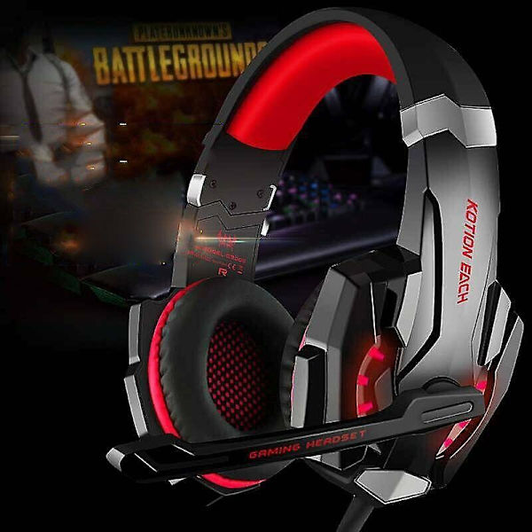 Nytt spelheadset LED-pannband Luminous-hörlurar + mikrofon Mic för PC USB