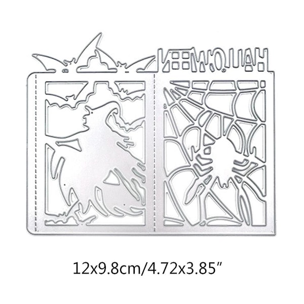 Halloween Edderkop Web Metal Skæredør Stencil Diy Scrapbooking Album Papirkort Skabelon Form Embossing Craft Dekor