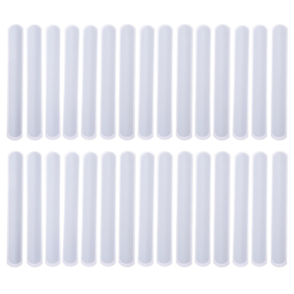 30 stycken/set Vita Slap Armband DIY Blanka Slap Band Bulk Plast Fest