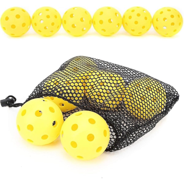 6 X 40 insatsbollar, miljövänliga hög motståndskraftiga gula pe-insatsbollar, sportutrustningstillbehör