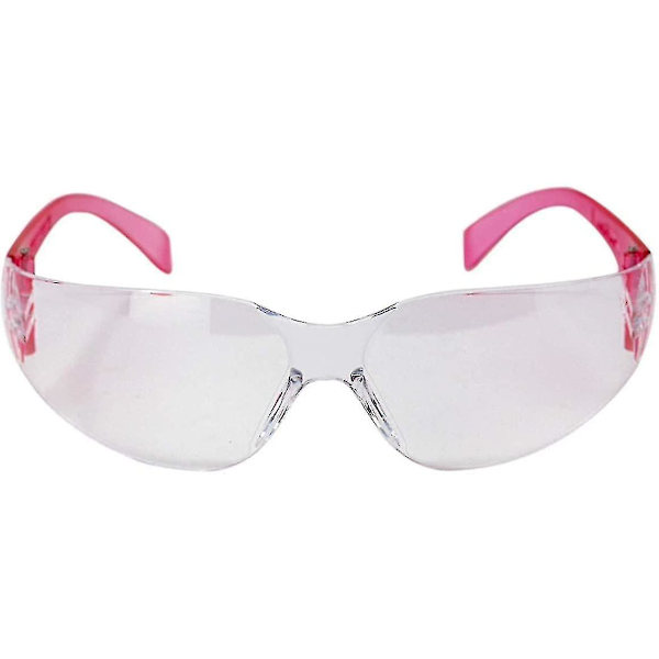 6 st skyddsglasögon, transparent/rosa