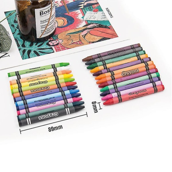 24 Multicolor Wax Premium Small Pupil Color Pen Color Box